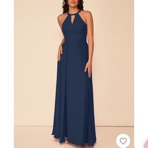 Azazie Dark Navy “Melody” Bridesmaid Dress